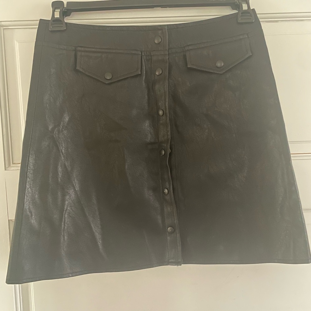 Black Leather Skirt